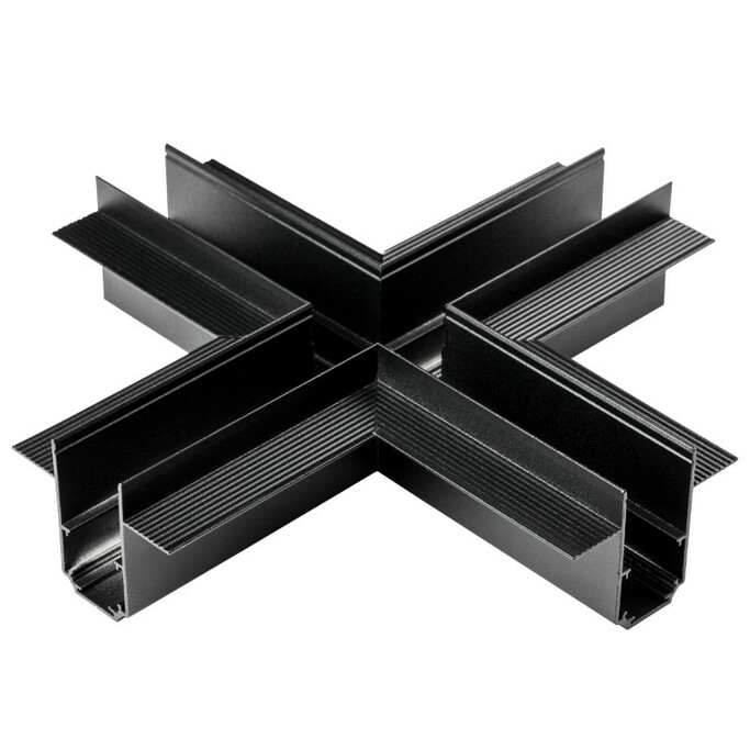 LIGHTSTAR 509287 Соединитель для встраиваемого трека UNO Х-образный ЧЕРНЫЙ