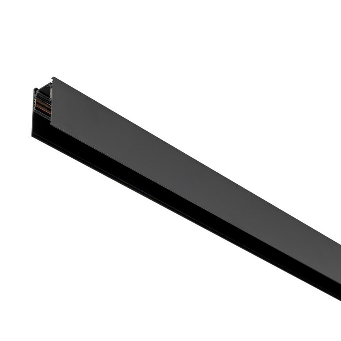 LIGHTSTAR 509027 Трек накладной UNO 48V 2м ЧЕРНЫЙ (Заглушки и декоративный экран в комплекте)