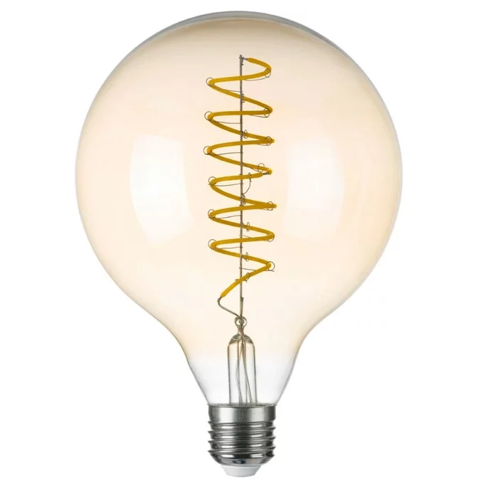 LIGHTSTAR 933302 Лампа LED FILAMENT 220V G125 E27 8W=80W 700LM 360G CL AM 3000K 30000H (в комплекте)