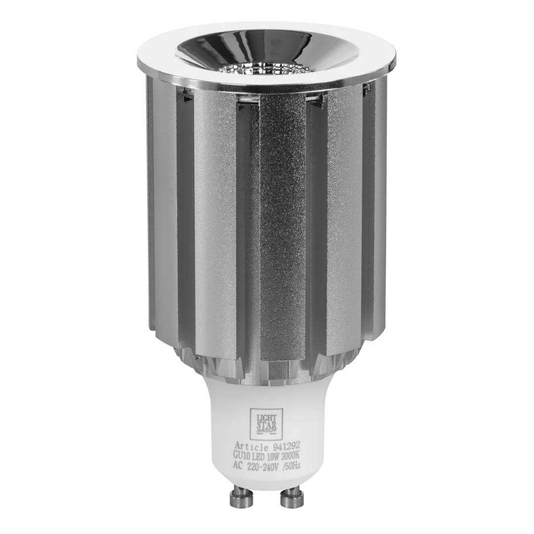 LIGHTSTAR 941294 ЛАМПА LED 220V HP16 GU10 10W=100W 610LM 45G COB 4000K  20000H (в комплекте)