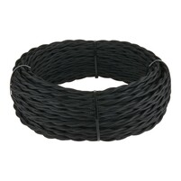 Werkel W6453508  Ретро кабель витой 3х1,5 (черный) 50 м Цена указана за 1 м