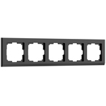 Werkel W0051808  Рамка на 5 постов Stark (черный)