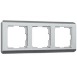 Werkel W0032106  Рамка на 3 поста Stream (серебряный)