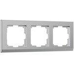 Werkel W0031806  Рамка на 3 поста Stark (серебряный)
