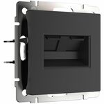 Werkel W1182208  Розетка двойная Ethernet RJ-45 (черный матовый)