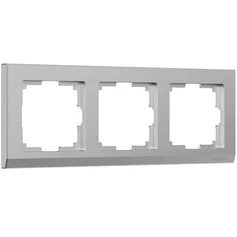 Werkel W0031806  Рамка на 3 поста Stark (серебряный)