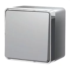 Werkel W5010206  Выключатель одноклавишный влагозащищенный Gallant (серебряный)