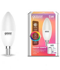 Лампа Gauss Smart Home Candall RGBW E14 5W 2700-6500K 1190112