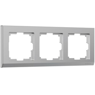 Werkel W0031806  Рамка на 3 поста Stark (серебряный)