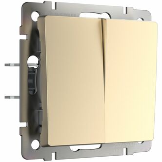 Werkel W1120011  Выключатель двухклавишный (шампань)