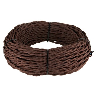 Werkel W6452214  Ретро кабель витой 2х1,5 (коричневый) 20 м Цена указана за 1 м