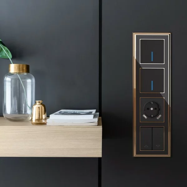 Werkel W1124508  Выключатель жалюзи (черный)