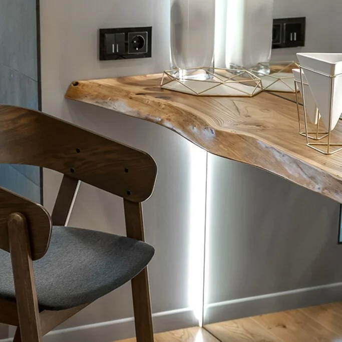 Werkel W1122108  Выключатель двухклавишный проходной с подсветкой (черный матовый)