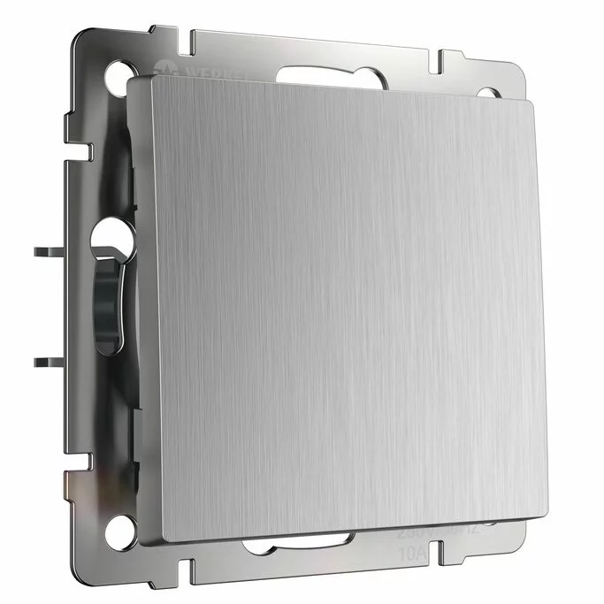 Werkel W1112009  Выключатель одноклавишный проходной (cеребряный рифленый)