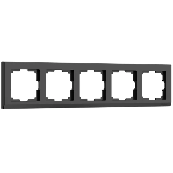 Werkel W0051808  Рамка на 5 постов Stark (черный)