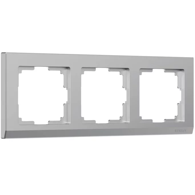 Werkel W0031806  Рамка на 3 поста Stark (серебряный)