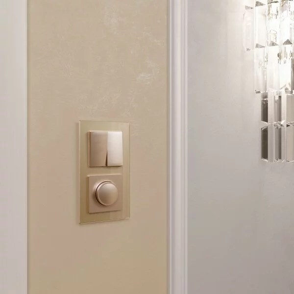 Werkel W1120011  Выключатель двухклавишный (шампань)