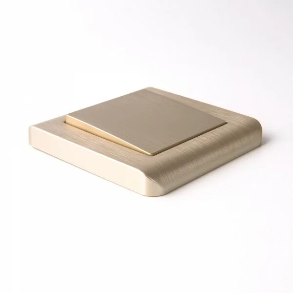 Werkel W1112010  Выключатель одноклавишный проходной (шампань рифленый)