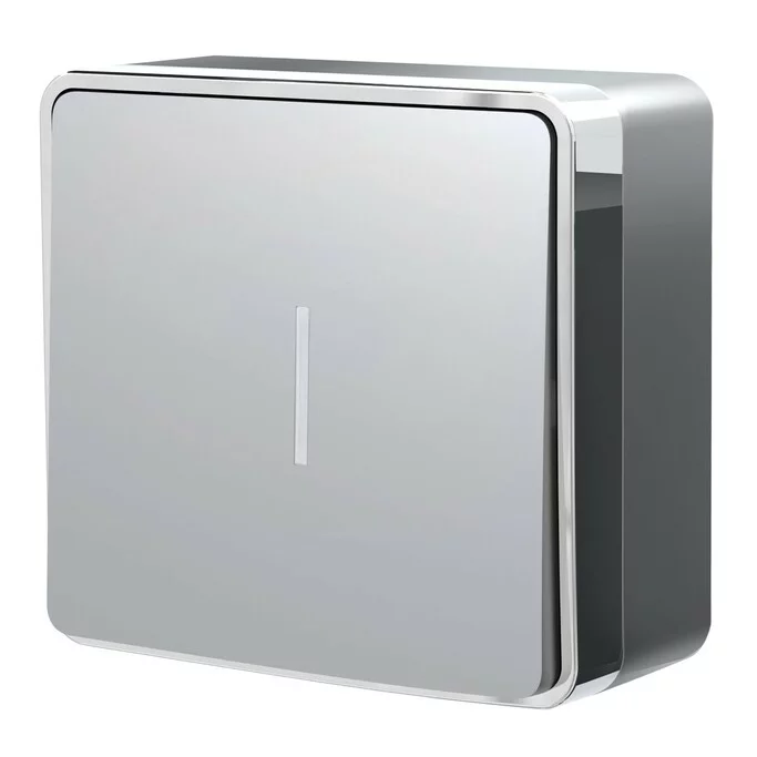 Werkel W5010106  Выключатель одноклавишный с подсветкой Gallant (серебряный)
