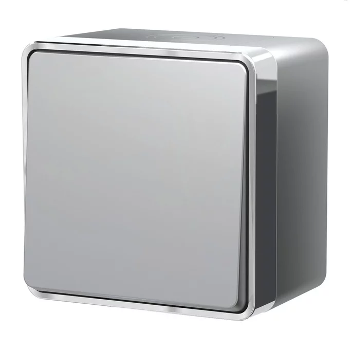 Werkel W5010206  Выключатель одноклавишный влагозащищенный Gallant (серебряный)