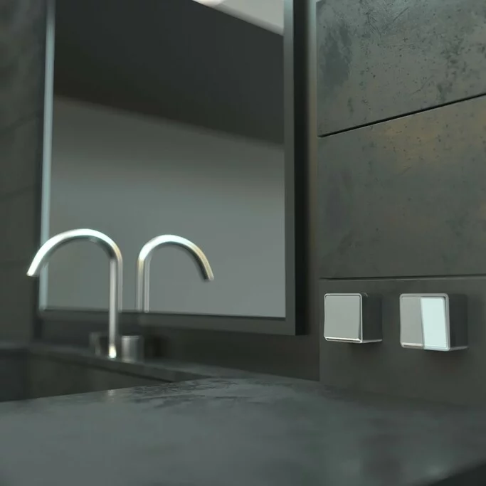 Werkel W5010206  Выключатель одноклавишный влагозащищенный Gallant (серебряный)