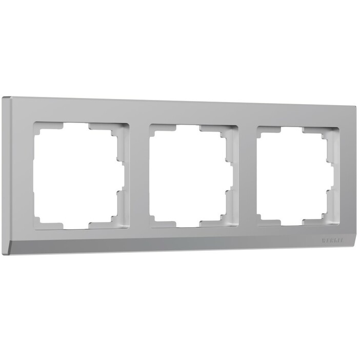 Werkel W0031806  Рамка на 3 поста Stark (серебряный)