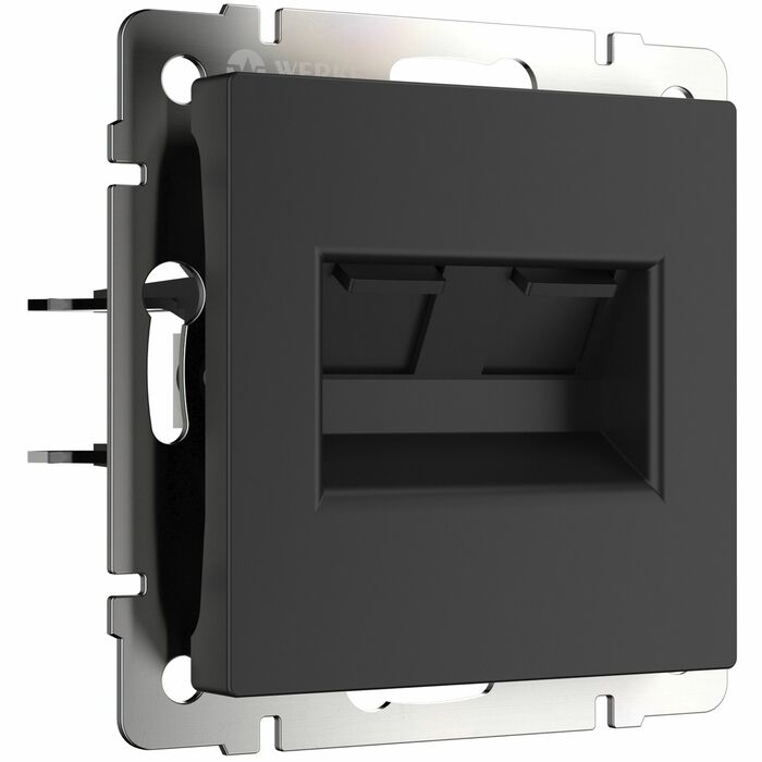 Werkel W1182208  Розетка двойная Ethernet RJ-45 (черный матовый)