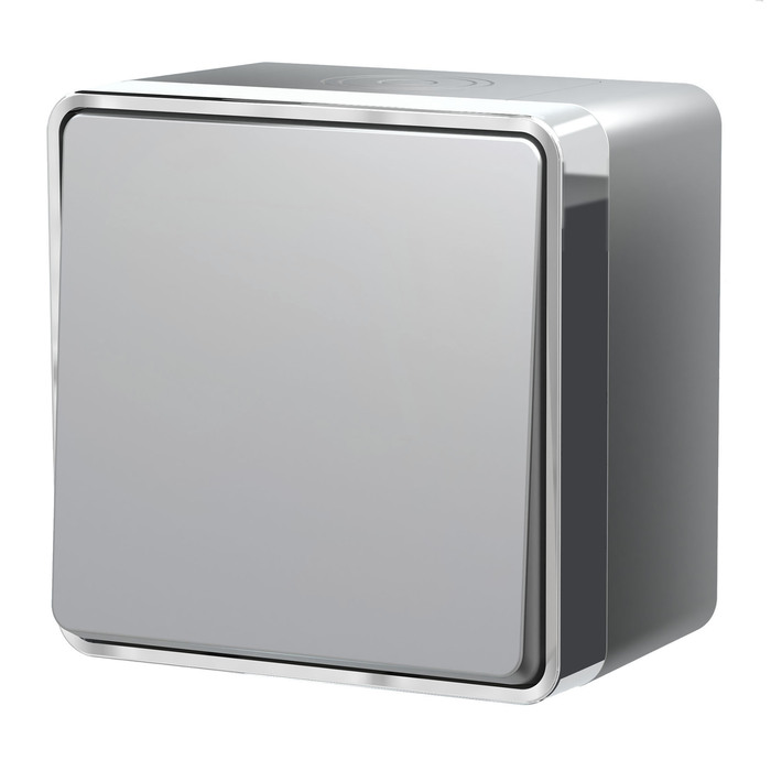 Werkel W5010206  Выключатель одноклавишный влагозащищенный Gallant (серебряный)