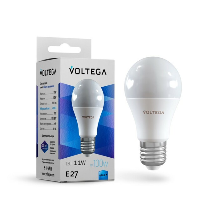 Лампочка Simple E27 A60 11W 4000K 5738 VG2-A2E27cold11W