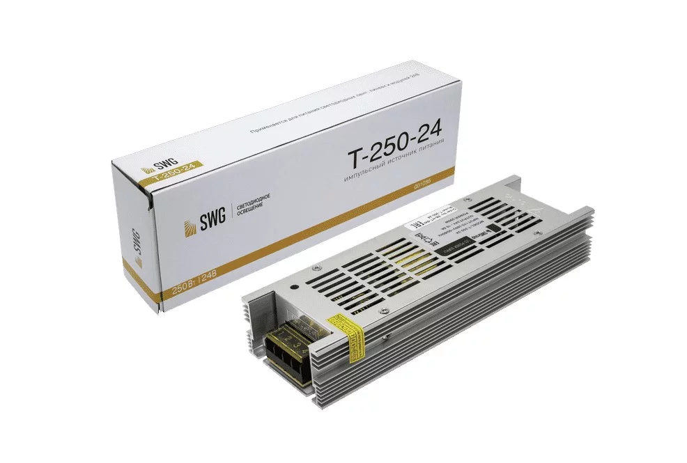 Блок питания SWG  T-250-24 150W 24V 225х67х40 (узкий)