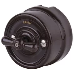 Werkel W5620014  Выключатель на 4 положения двухклавишный (коричневый)