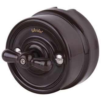 Werkel W5620014  Выключатель на 4 положения двухклавишный (коричневый)