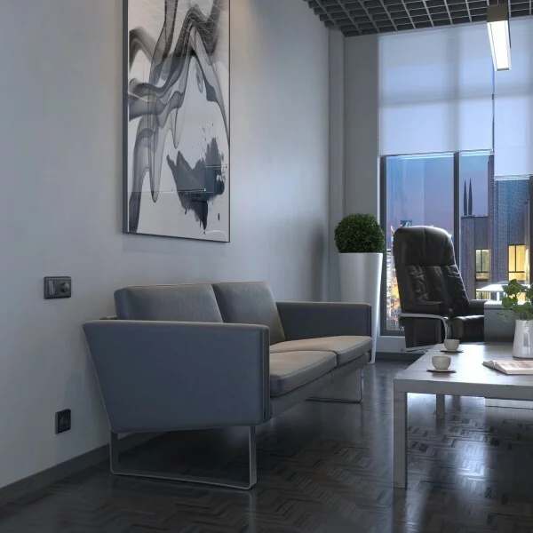 Werkel W1120104  Выключатель двухклавишный с подсветкой (графит рифлен