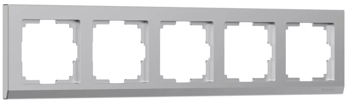 Werkel W0051806  Электроустановочные изделия - Рамка на 5 постов (серебряный)
