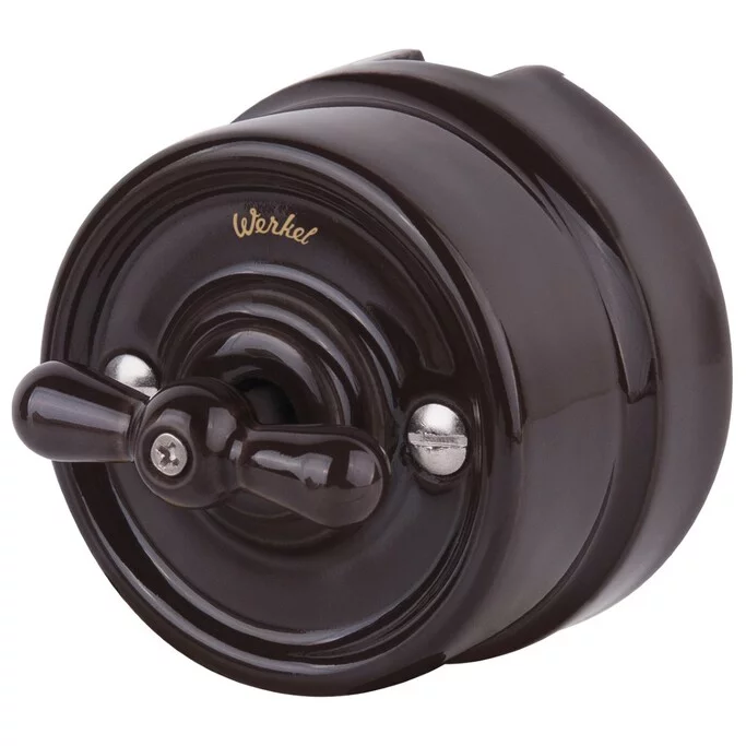 Werkel W5620014  Выключатель на 4 положения двухклавишный (коричневый)