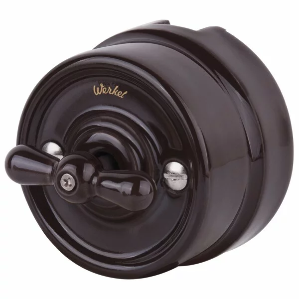 Werkel W5620014  Выключатель на 4 положения двухклавишный (коричневый)