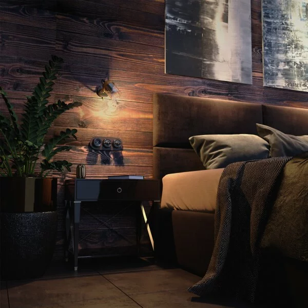 Werkel W5620014  Выключатель на 4 положения двухклавишный (коричневый)