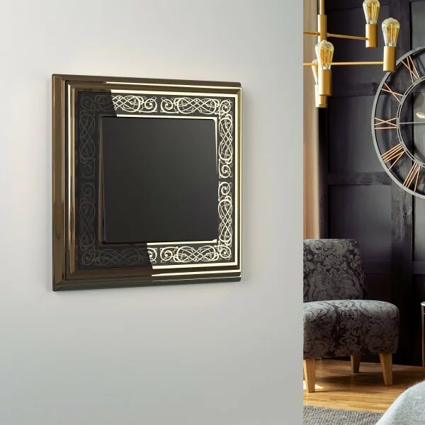 Werkel W1112008  Выключатель одноклавишный проходной (черный матовый)