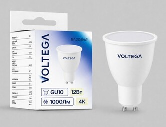 VOLTEGA Светодиодная лампа Базовая Стандарт MR16 12Вт 4000K 100° GU10 (3204)