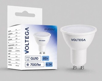 VOLTEGA Светодиодная лампа Базовая Стандарт MR16 8Вт 6500K 100° GU10 (3238)