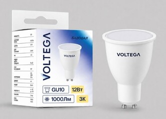 VOLTEGA Светодиодная лампа Базовая Стандарт MR16 12Вт 3000K 100° GU10 (3243)