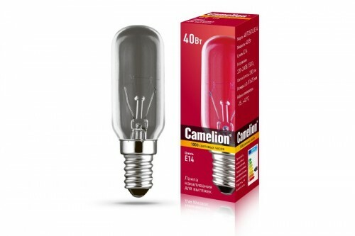 Camelion лампа накаливания для вытяжек E14 40W(350lm) прозрачная 40 T25 CL E14