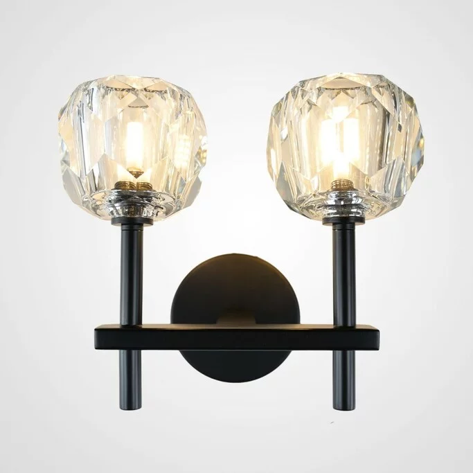 Бра Boule De Cristal Double Sconce Brass Черный By Imperiumloft