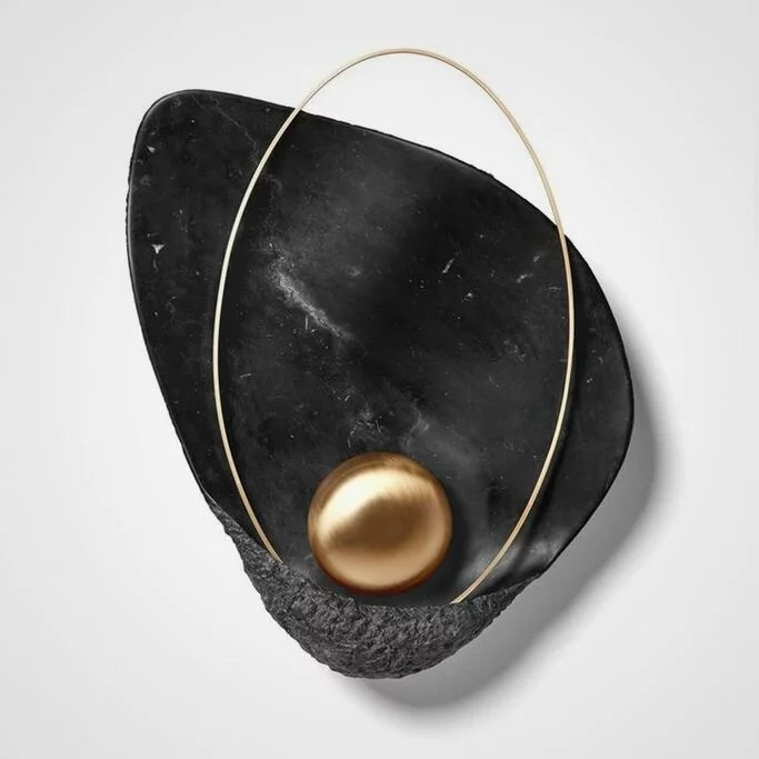 Настенный Светильник Clam Черный Мрамор By Imperiumloft