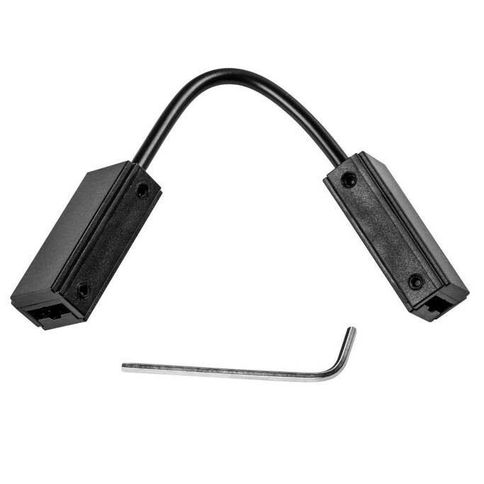 LIGHTSTAR 507157 Соединитель трековый 48V регулируемый гибкий DUE ЧЕРНЫЙ