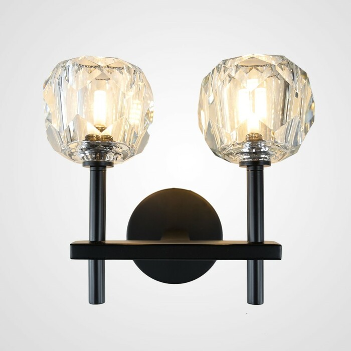 Бра Boule De Cristal Double Sconce Brass Черный By Imperiumloft