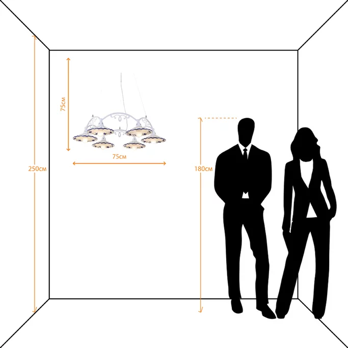 Люстра ARTE ANNA A6473LM-6WH