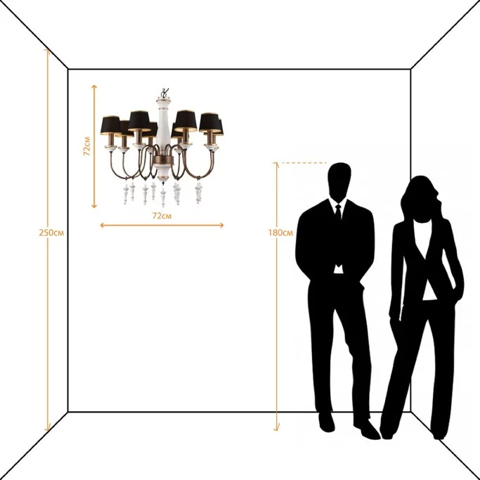 Люстра ARTE CAPITELLO A1843LM-8BG