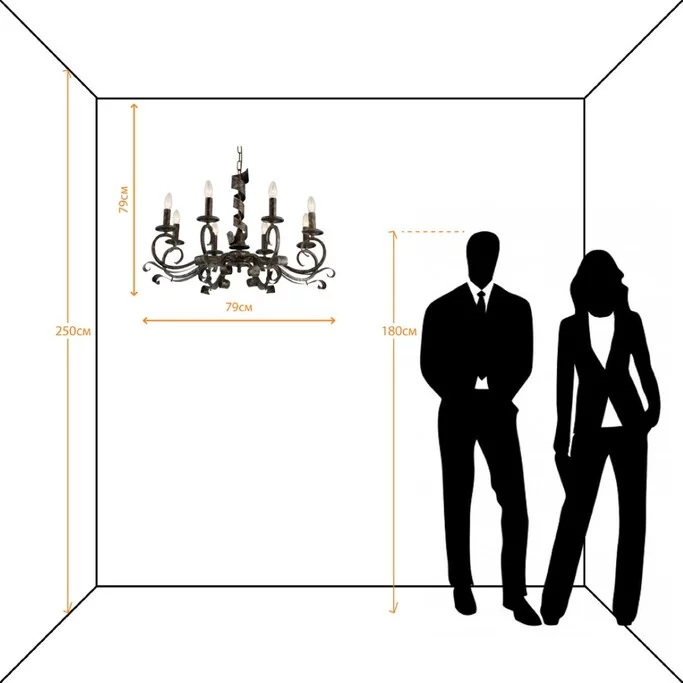 Люстра ARTE ARENA A8952LM-8BG