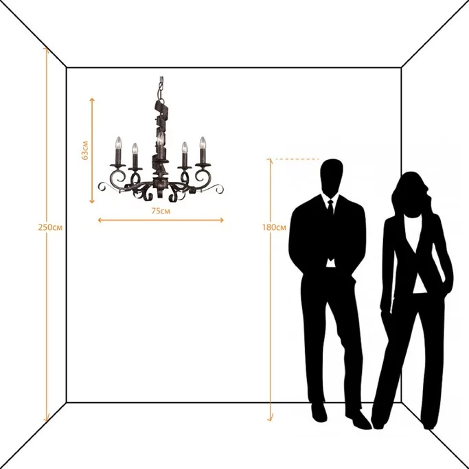 Люстра ARTE ARENA A8952LM-5BG